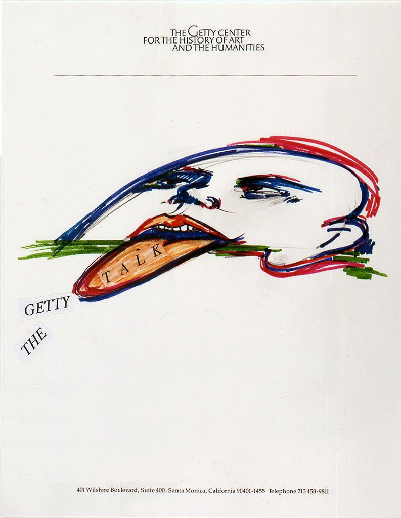 The Getty Talk, title page 1991